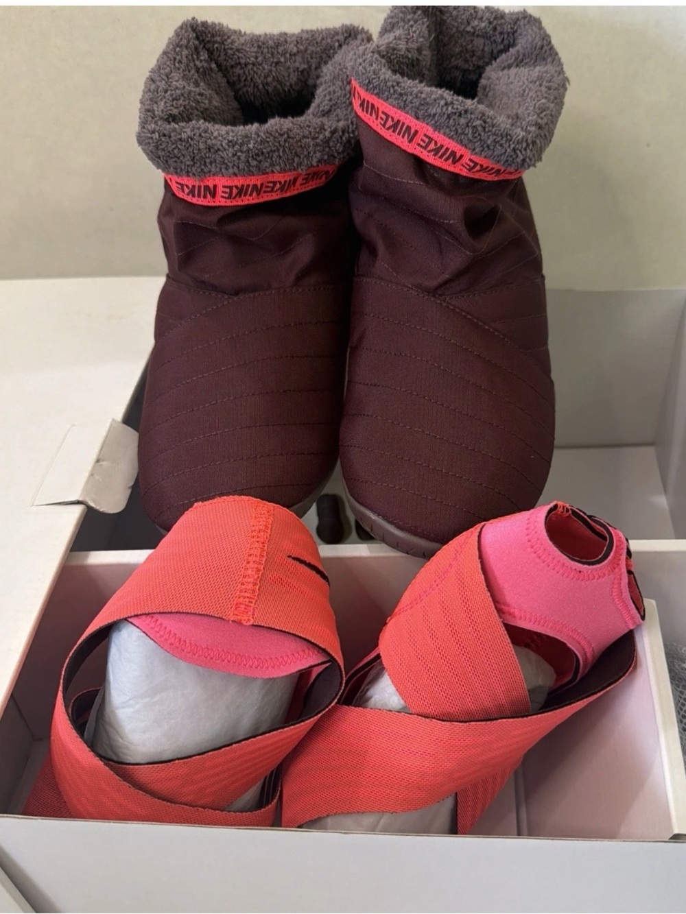 Nike Studio Mid Pack women’s dance boots w/ wraps yoga fitness maroon size 8